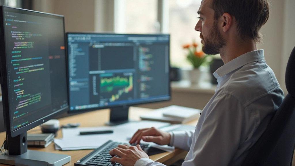 Professionele freelancer werkend aan webdesign project op laptop