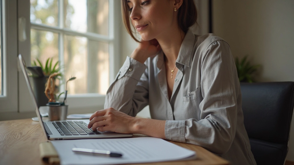 Professionele vrouw volgt online cursus op tablet